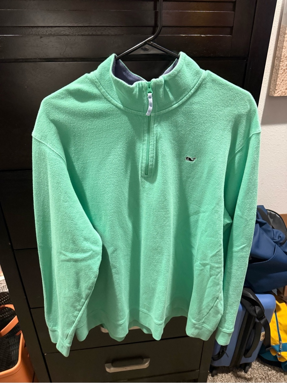Vineyard Vines Men's Mint Green Quarter-Zip Pullover